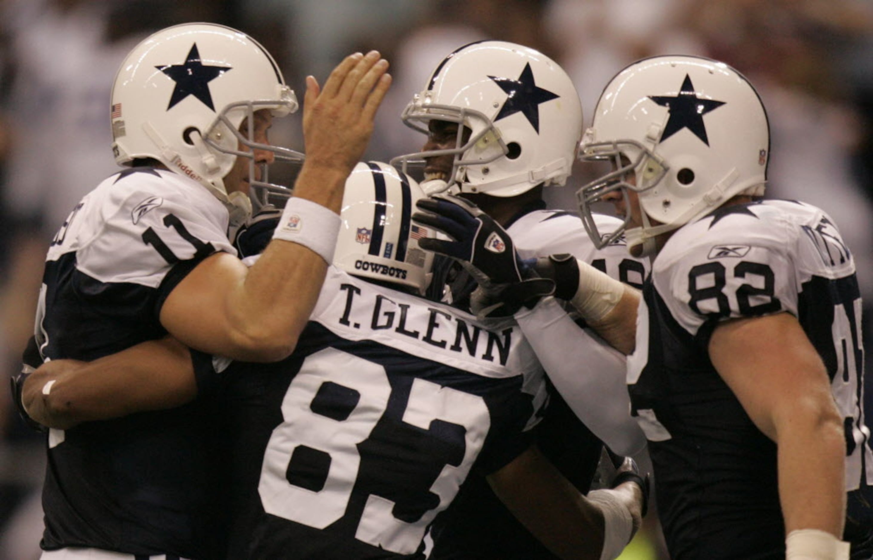 Dallas Cowboys wide receiver Terry Glenn celebrates a touchdown in