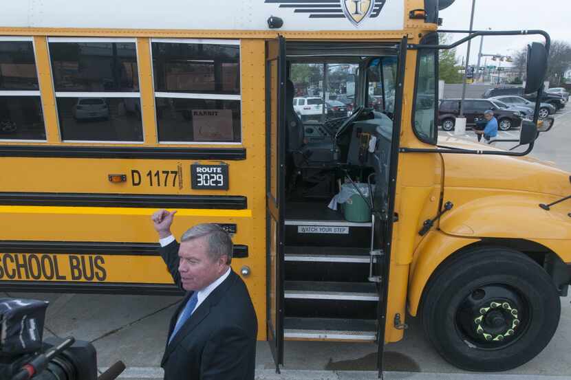 Dallas County Schools superintendent Rick Sorrells gives an interview about the Bus Guard...