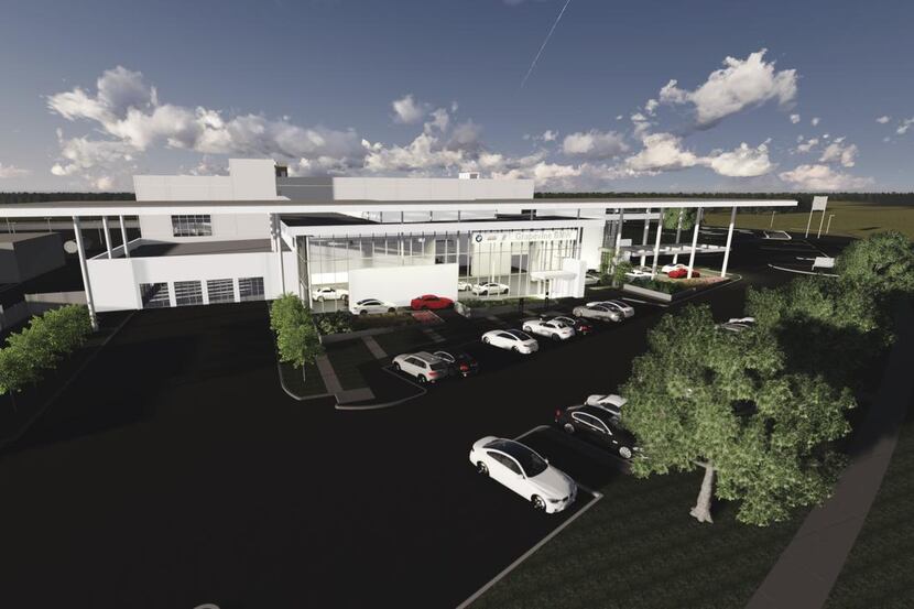 
The 300,000-square-foot BMW of Grapevine, seen in an artist’s rendering, is one of four new...