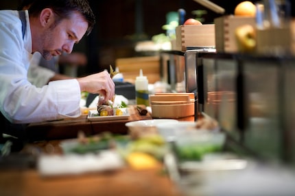 Chef Tyson Cole, pictured here at his Austin restaurant Uchiko the year before he won a...