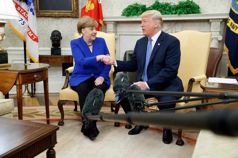 President Donald Trump and Chancellor Angela Merkel of Germany appear to be headed for...