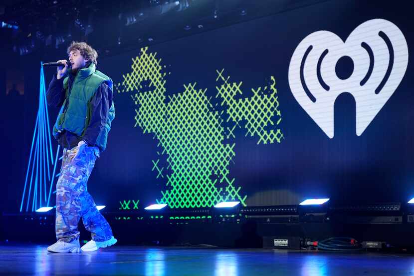 Jack Harlow performs onstage during iHeartRadio 106.1 KISS FM's Jingle Ball 2022 presented...