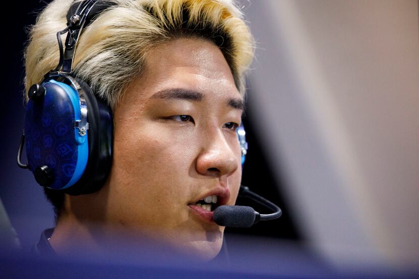 Pictured here in 2019, Son "OGE" Min-seok was traded from the Dallas Fuel to the Los Angeles...