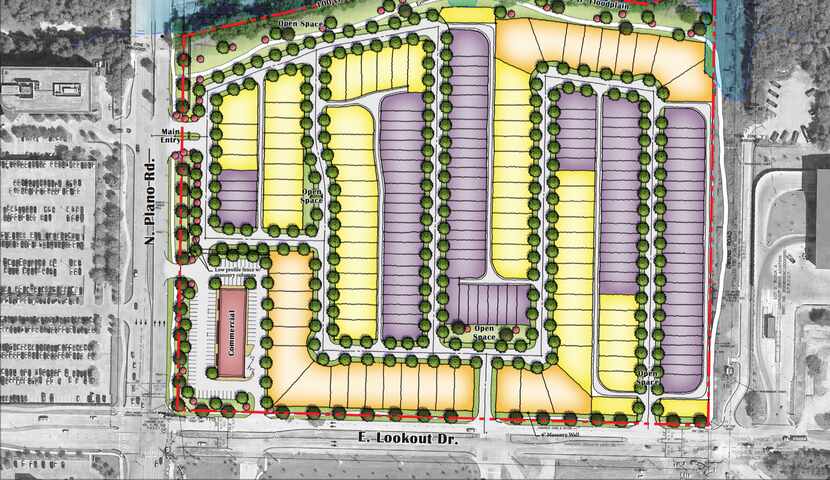 Arcadia Realty wants to build an almost 200-home community on the Plano Road property.
