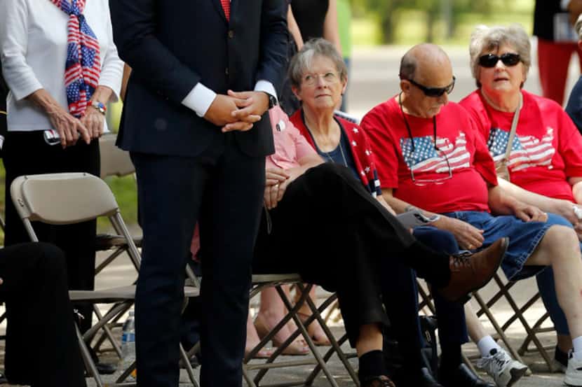 U.S. Representative Colin Allred, District 32 (D-Dallas) waits to be introduced during the...