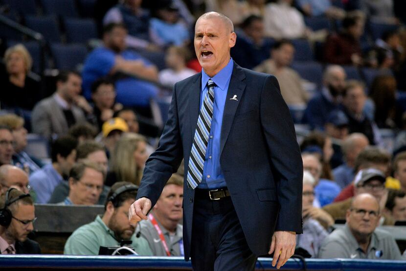 Dallas Mavericks head coach Rick Carlisle reacts from the sideline in the first half of an...