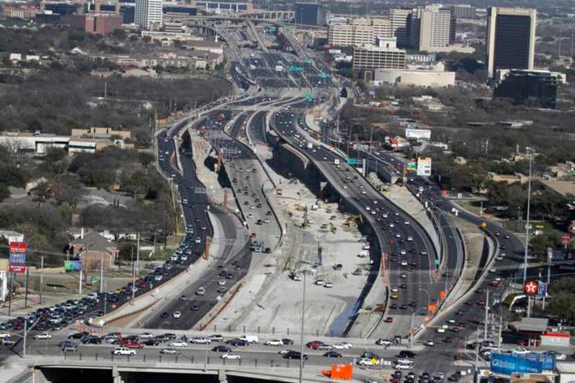 
LBJ Freeway, shown from Preston Road to U.S. Highway 75, is likely to have managed toll...