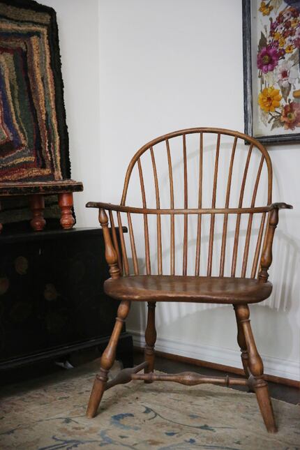 A chair sits in the master bedroom of Richard Theiss. 
