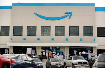 An exterior view of the Amazon fulfillment center on Chalk Hill Road in Dallas. The facility...