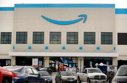 An exterior view of the Amazon fulfillment center on Chalk Hill Road in Dallas. The facility...