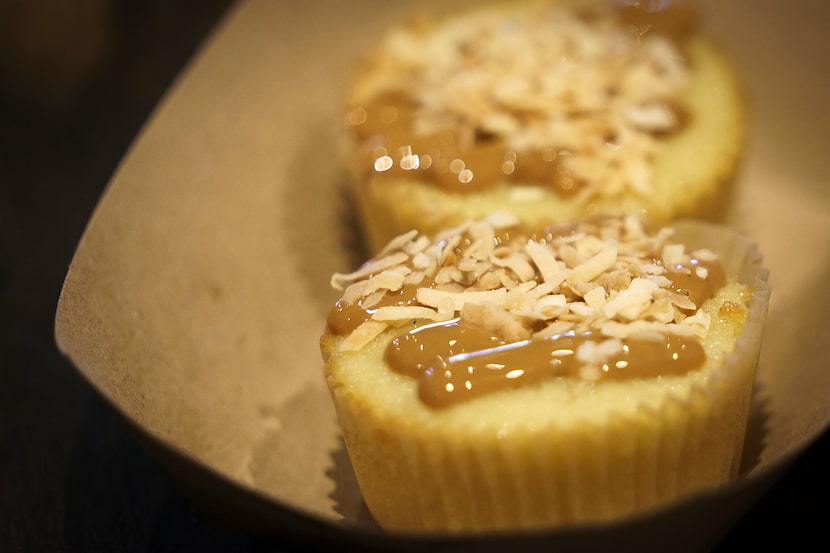 An order of bibingka cupcakes at a pop-up location of Hella Lumpia.