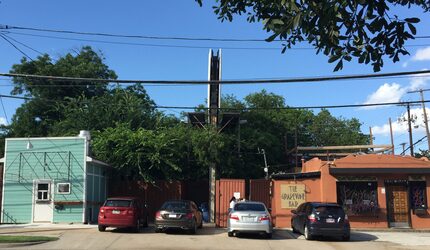 The small building on the left will be Val's Cheesecakes, accessible from the front window...