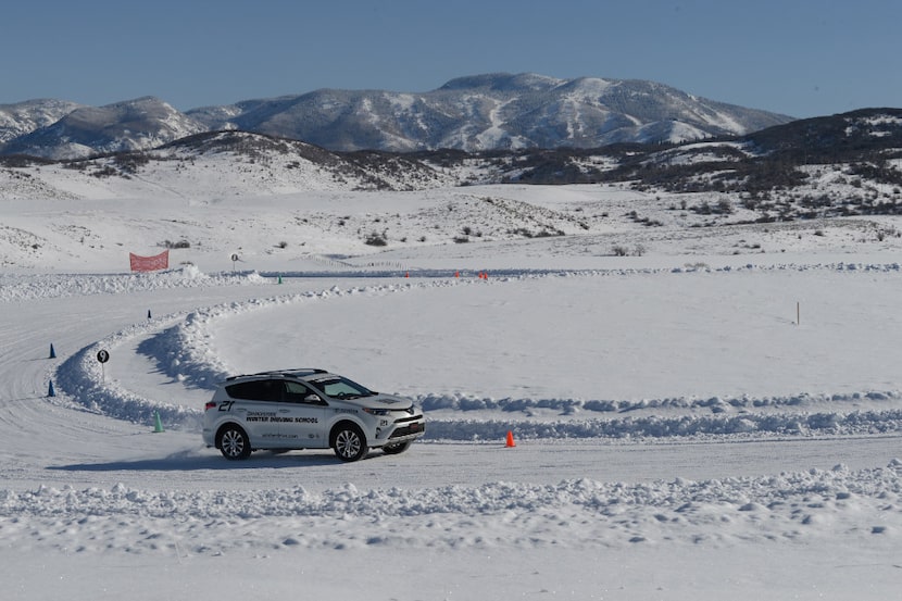 Lap at the Bridgestone Winter Driving School in Steamboat Springs, Colo.