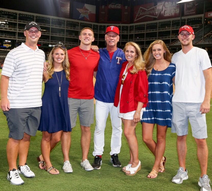 L-R: Garrett Buechele, Jordan Buechele, Shane Buechele, Steve Buechele, Nancy Buechele,...