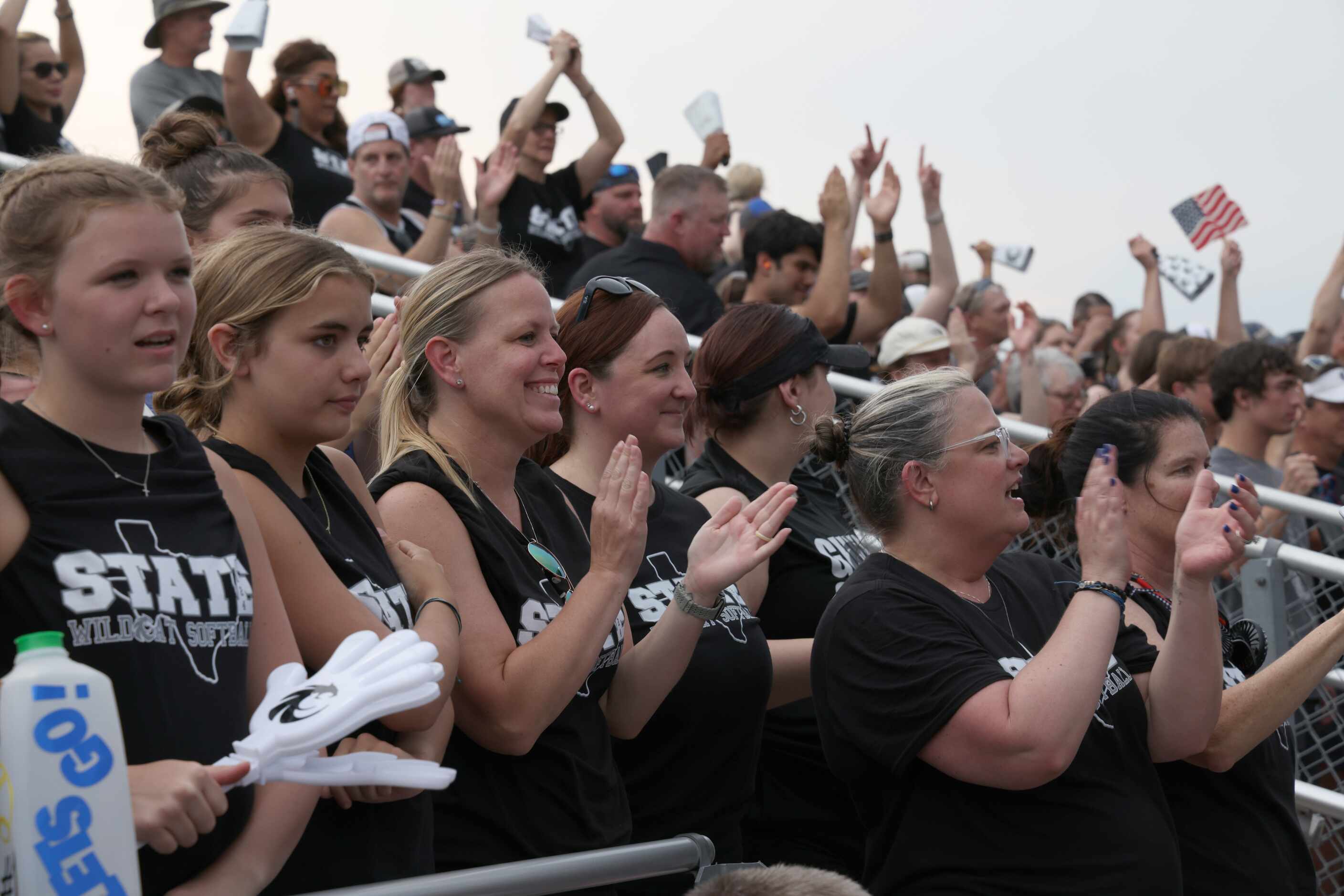 Denton Guyer fans show their support during the 7th inning of their game against Weslaco....