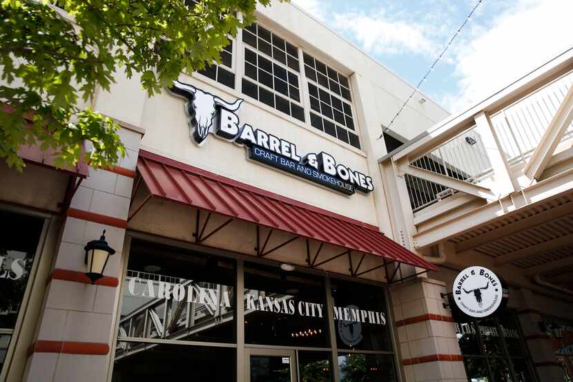 Exterior of Barrel & Bones Craft Bar and Smokehouse in Fort Worth, Texas on Wednesday, Sept....