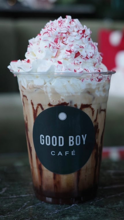 Peppermint mocha at Good Boy Cafe in East Dallas