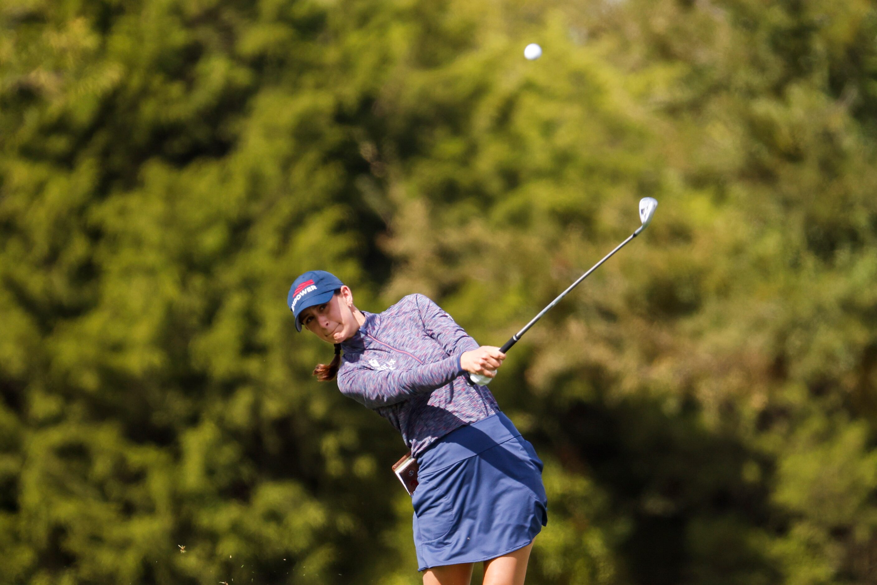 Cheyenne Knight of United States hits on the 10th fairway during the first round of The...