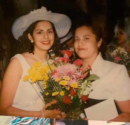 Nancy Lira (left) and her oldest sister, Dominga Lira Mendez, at Nancy's graduation from...