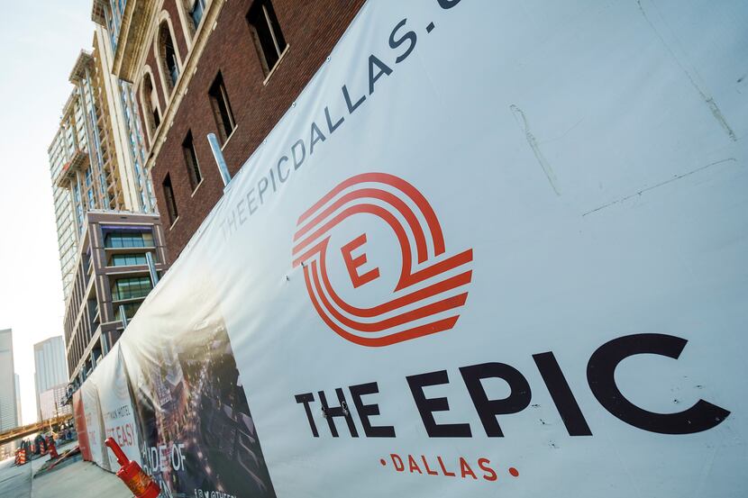 The Epic mixed-use development under construction in Deep Ellum includes The Epic office...