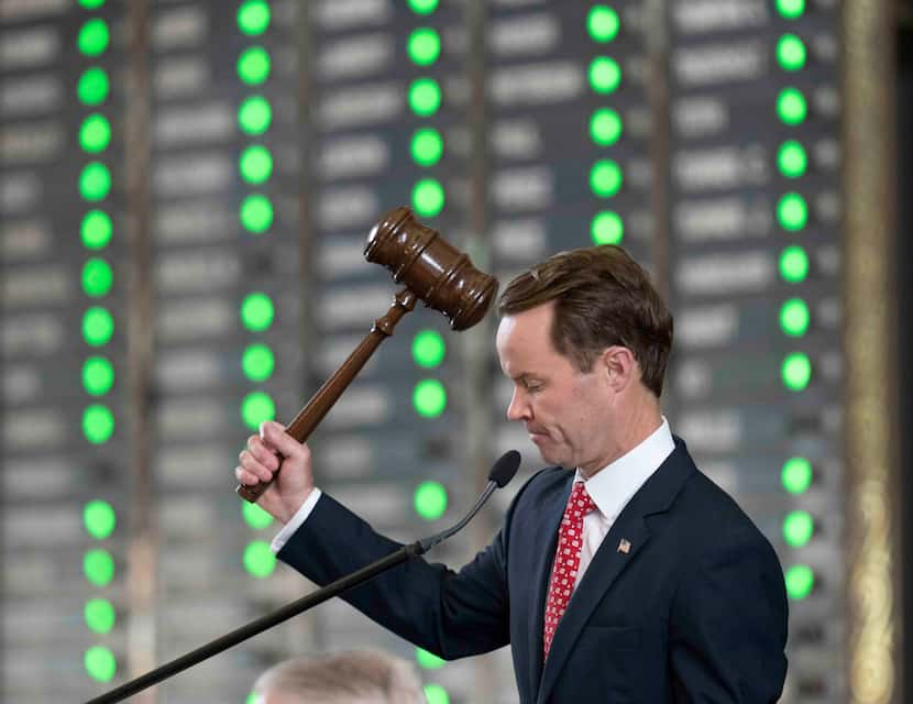 House Speaker Dade Phelan, R-Beaumont, gaveled through routine procedural votes in the final...