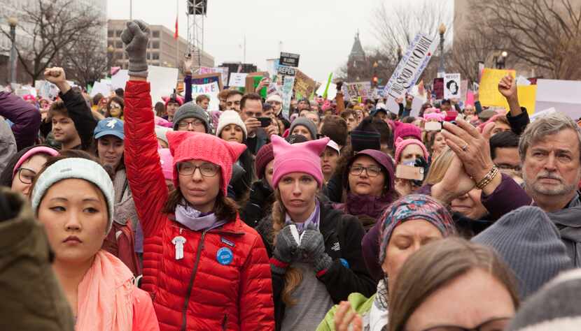 Women marched in Washington D.C. on Saturday, Jan. 21, following the inauguration of...