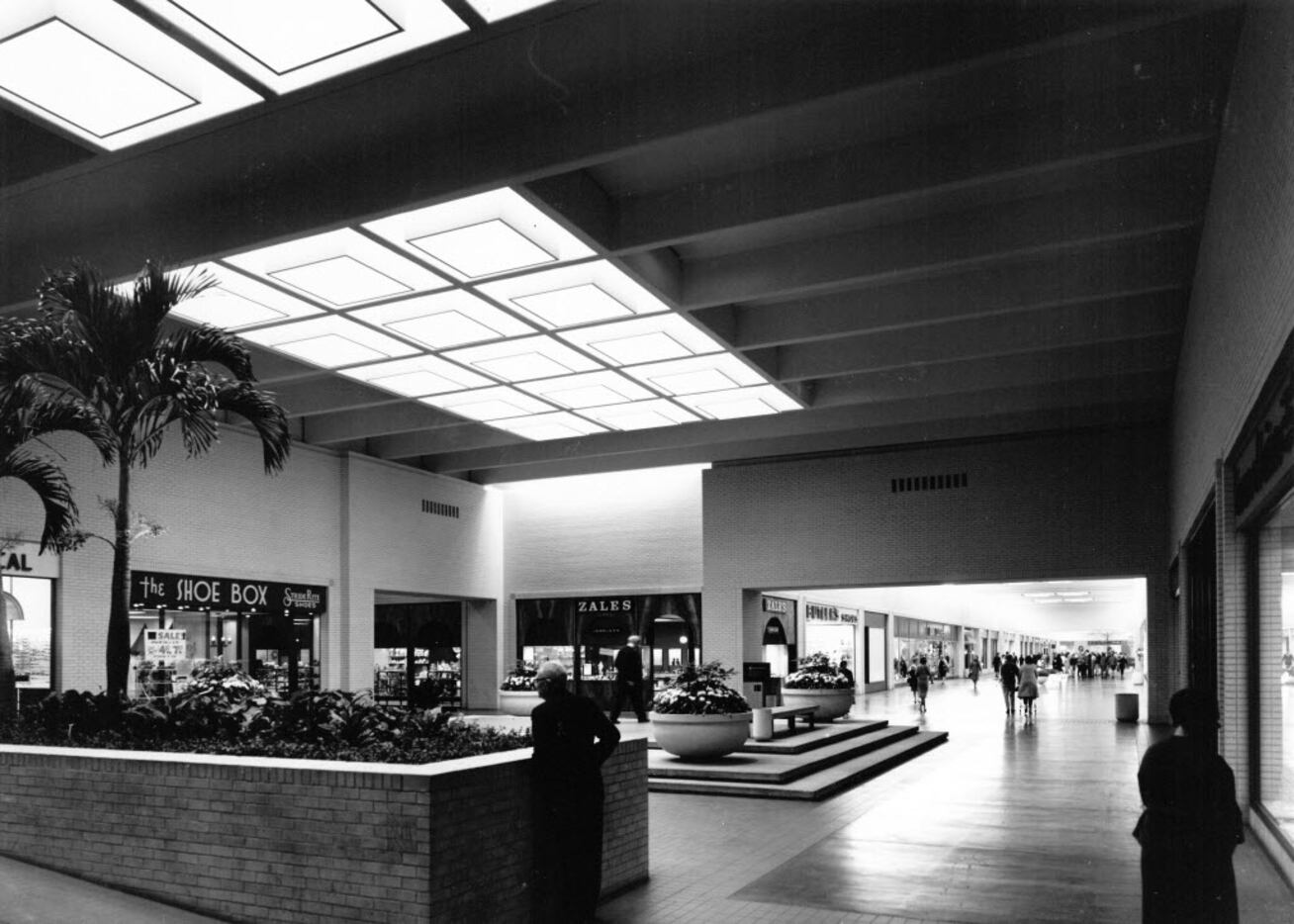A 1960s photograph of the interior of NorthPark Center 