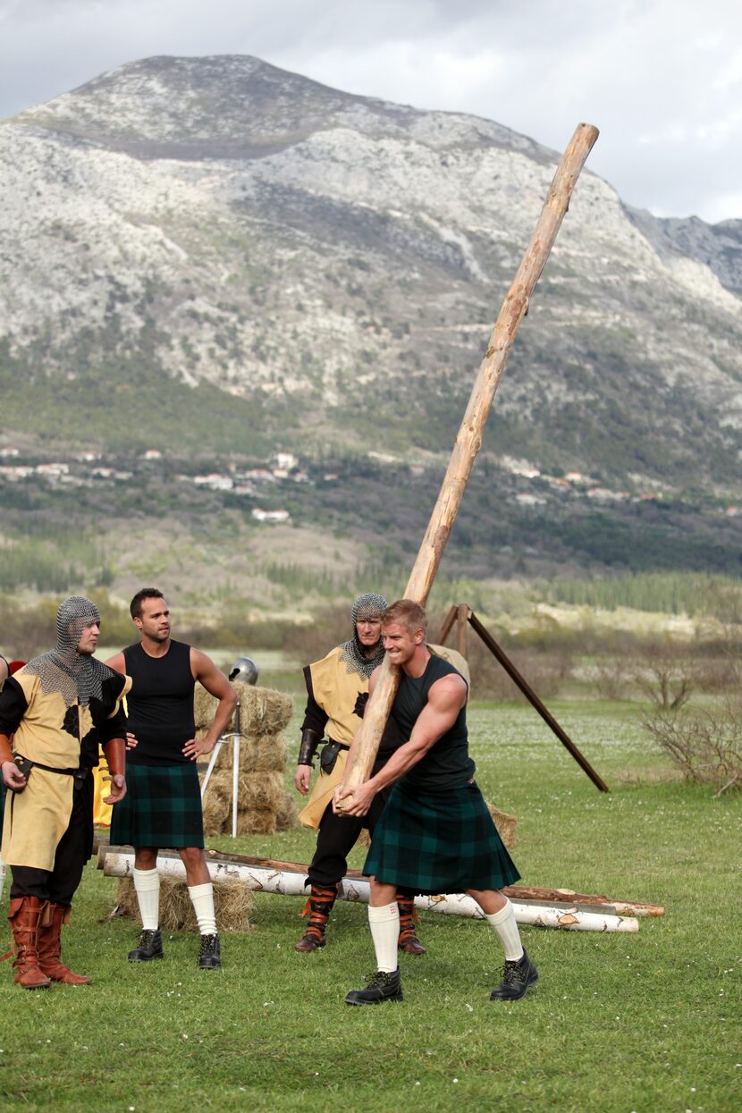 Sean Lowe participates in one of the challenges during his time on 'The Bachelorette.'