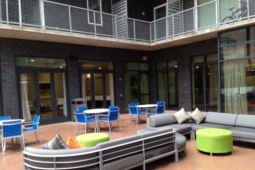  The new Miro apartment tower features a patio lounge. (Steve Brown/Staff)