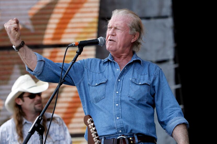 Billy Joe Shaver performs at Farm Aid on Randall's Island in New York on Sept. 9, 2007.
