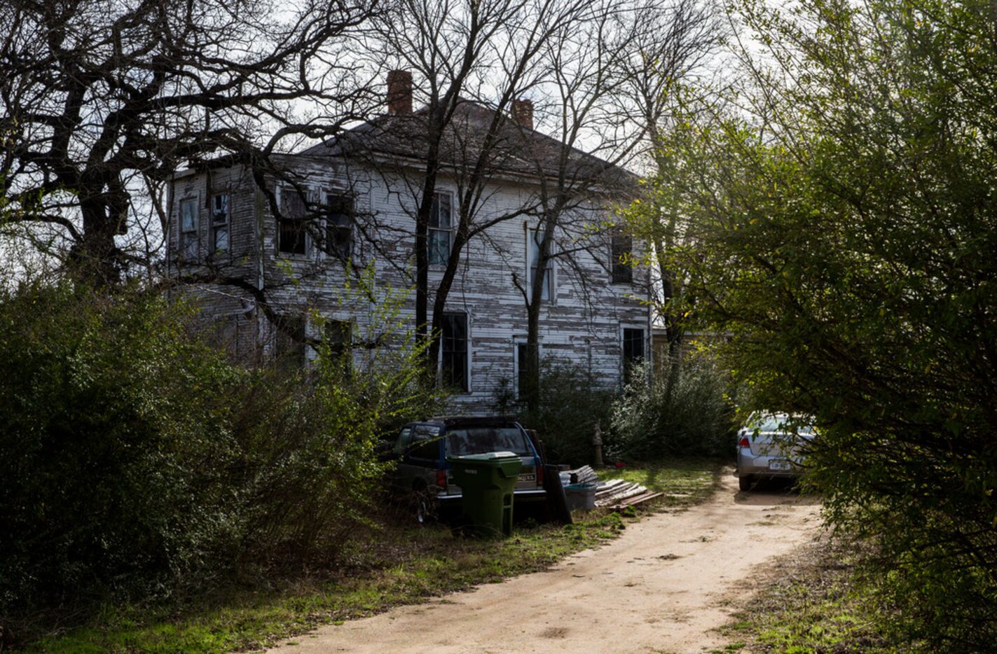 The Lock Keeper's house, built in 1916, still sits in the the inside McCommas Bluff Preserve...