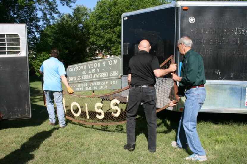 
Clint Haggard (left), a descent of one of Plano’s oldest families at Bethany Cemetery,...