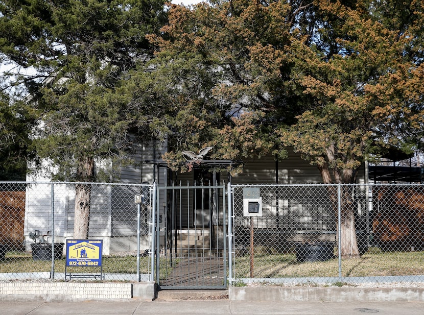 Fencing surrounds the Hageman Perry house on Browder Street in in the Cedars.