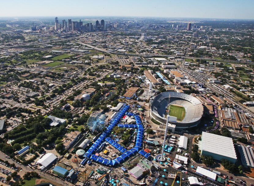  High above Fair Park for the State Fair of Texas ... for now. I kid. 