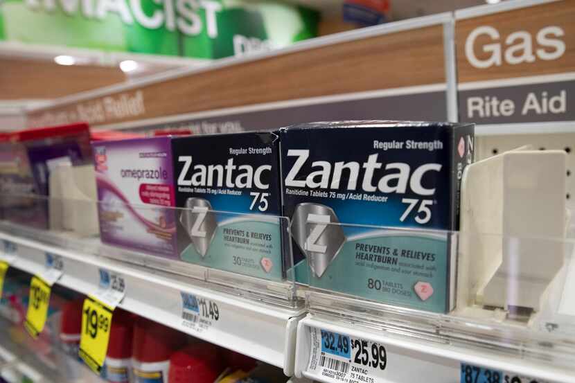 Cajas del medicamento Zantac en una farmacia en Estados Unidos.
