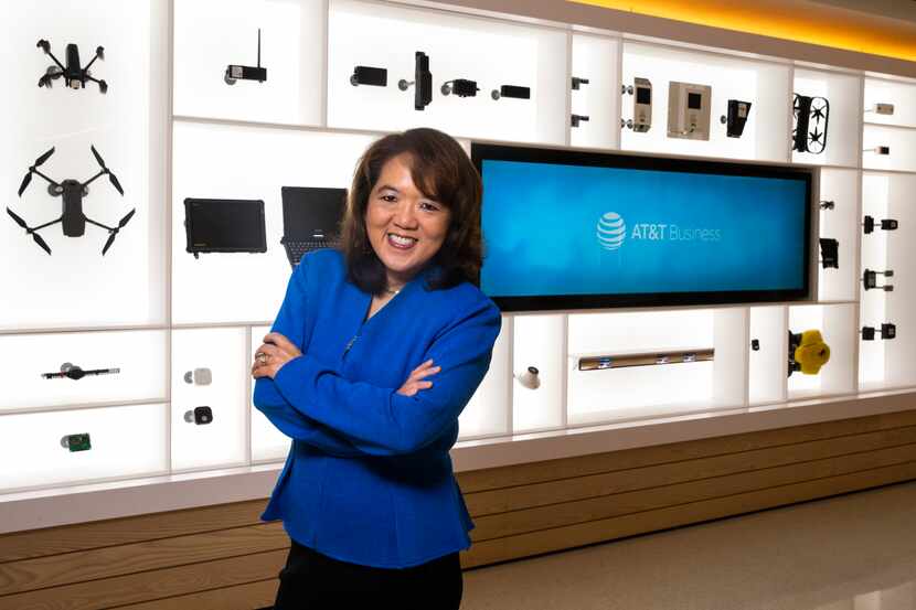 AT&T Business CEO Anne Chow poses for a portrait at the AT&T corporate headquarters in...