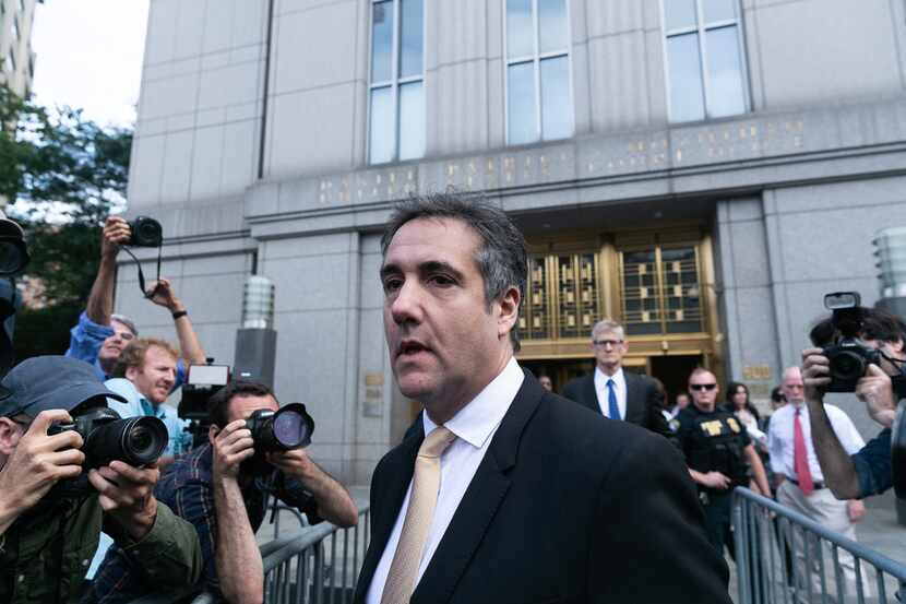 Michael Cohen, the personal lawyer for President Donald Trump, left the federal court in New...
