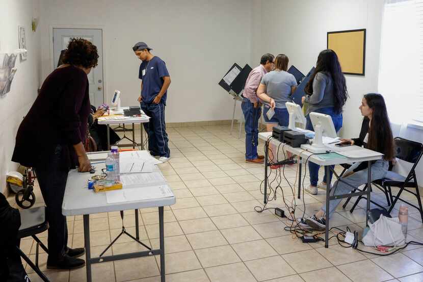 A polling site at Nueva Vida/New Life Assembly during Election Day in the Pleasant Grove...