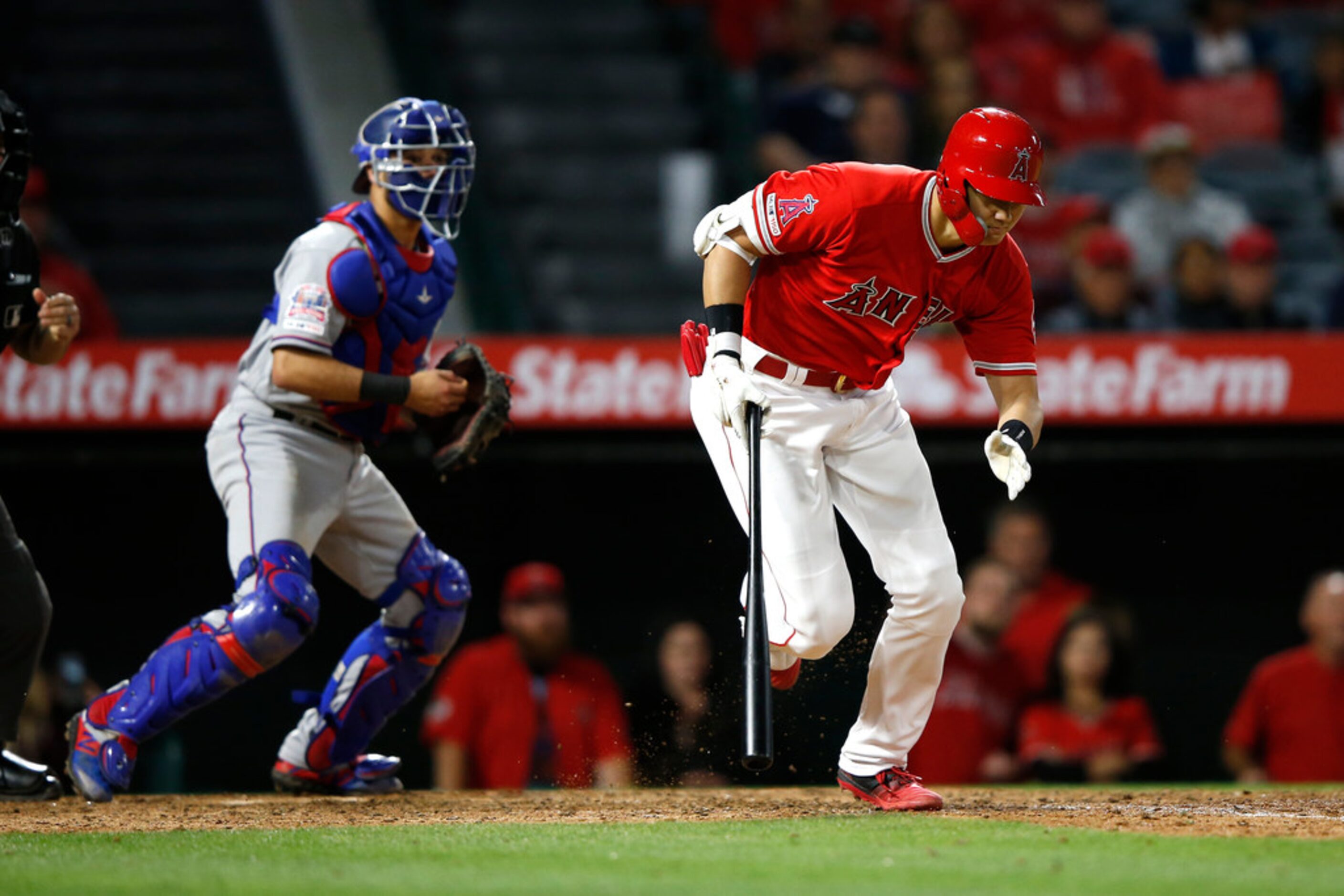 ANAHEIM, CALIFORNIA - MAY 24:  Shohei Ohtani #17 of the Los Angeles Angels of Anaheim...