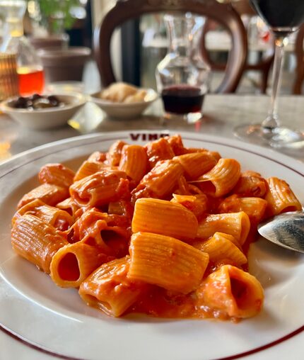 Spicy rigatoni vodka at Carbone