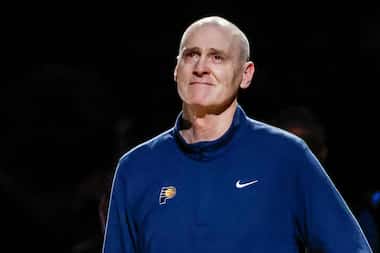 Indiana Pacers coach Rick Carlisle during before a game against the Dallas Mavericks at the...