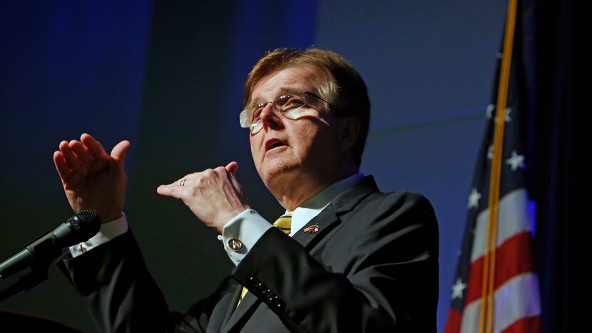 Lt Gov. Dan Patrick address the 53rd Texas Legislative Conference in New Braunfels on...