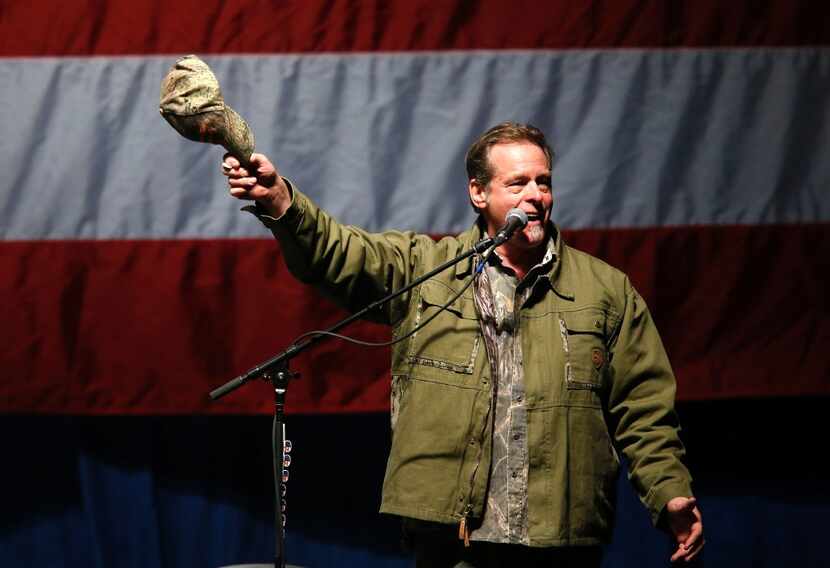 Rocker Ted Nugent, a Michigan native who is a favorite of hard-core conservatives, spoke at...