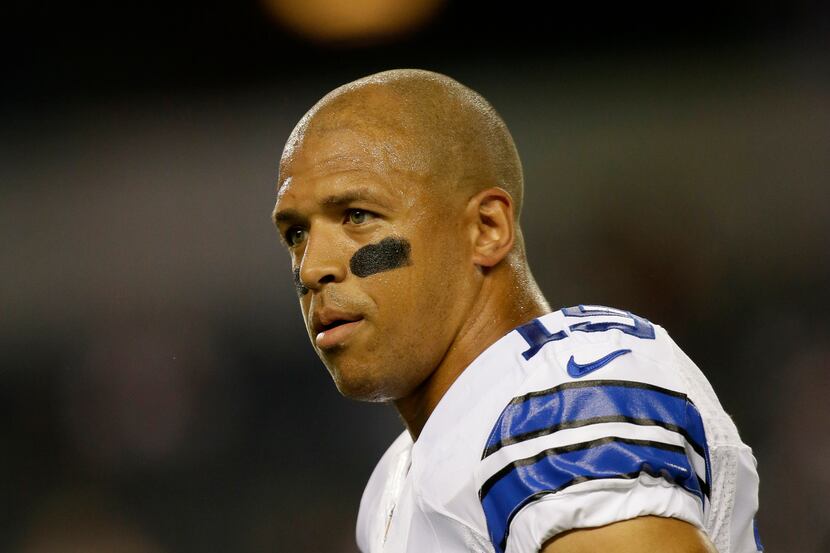 Dallas Cowboys wide receiver Miles Austin (19) on the field during warm ups before  an NFL...