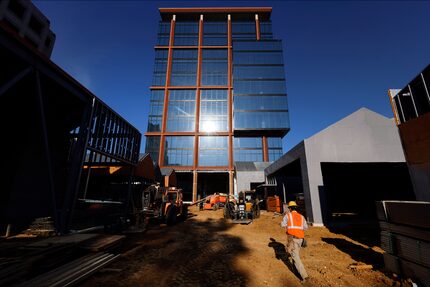 Look to the right of the worker in the orange vest, and that's where Written by the Seasons...