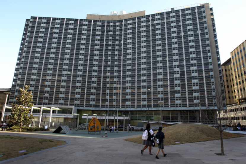 The 20-story Statler Hilton hotel, which was in its later years known as the Dallas Grand...