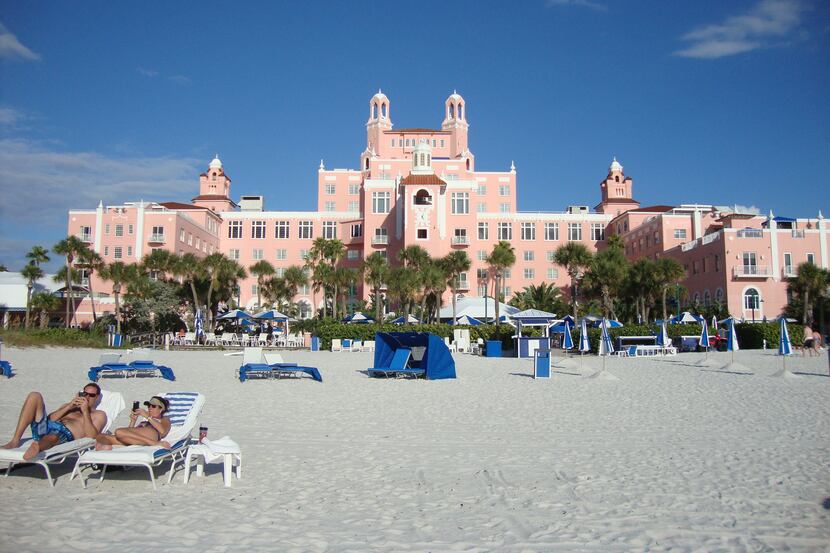 The historic Don CeSar hotel rises like a grand vision on St. Pete Beach. 