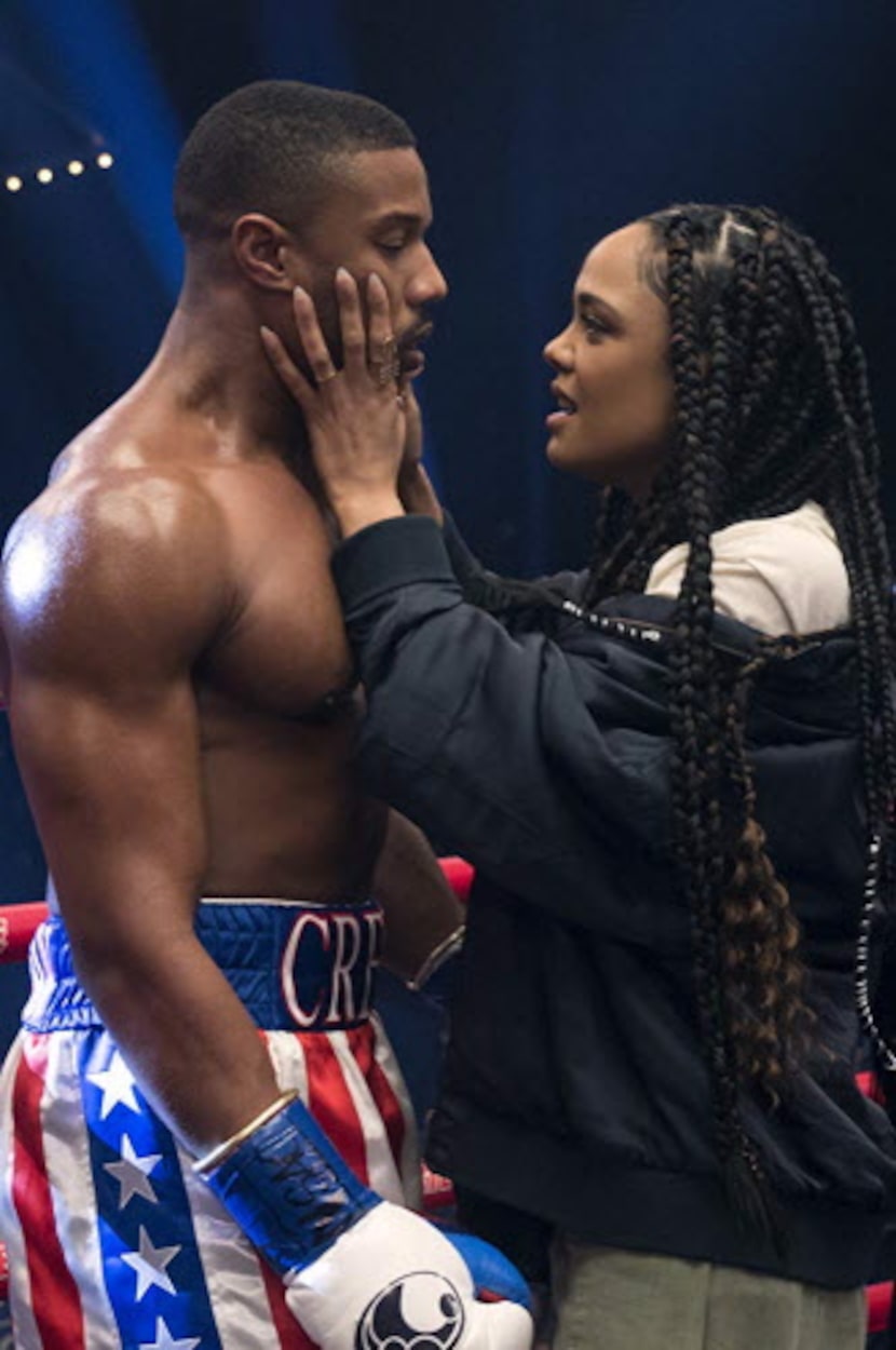 Michael B. Jordan y Tessa Thompson en Creed II (2018)