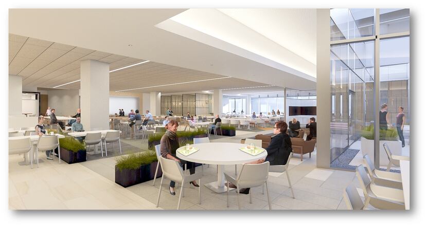  The office campus will have a large cafeteria and dining facilities.