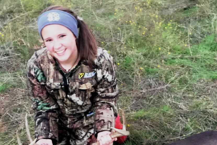 Brooke Bateman was hunting with her father in Stephens County when she shot this melanistic...